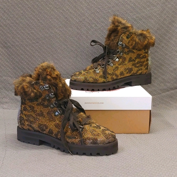 Jessica Simpson Norina glitter gabor boot bronze-8 - Picture 1 of 10